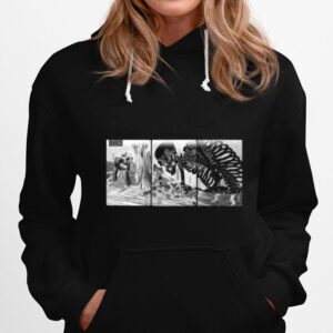 Skeleton And Witch Inverse Japanese Art Triptych Takiyasha Hoodie