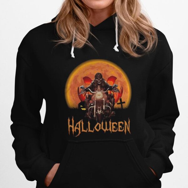 Skeleton Biker Halloween Hoodie