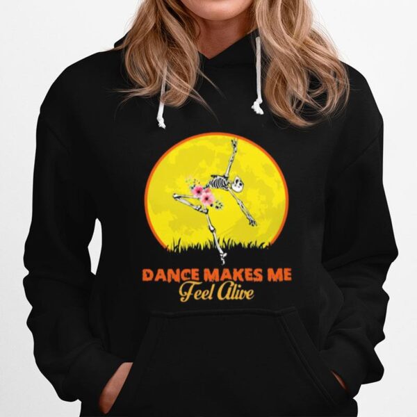 Skeleton Dance Make Me Feel Alive Floral Sunset Hoodie