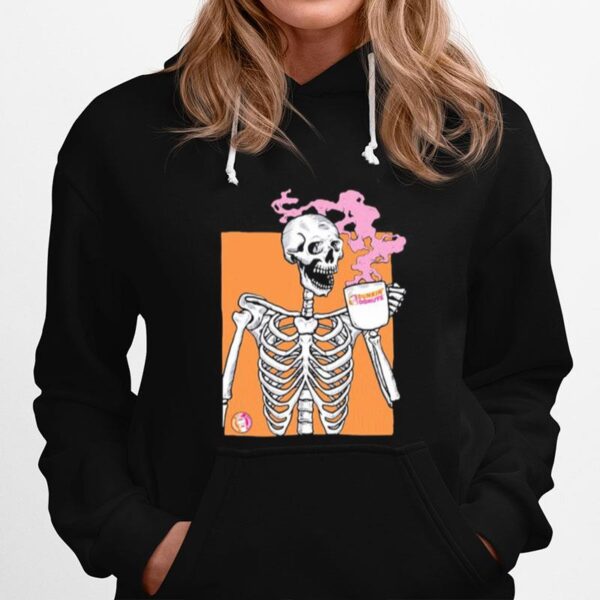 Skeleton Drink Dunkin Donuts Coffee Hoodie