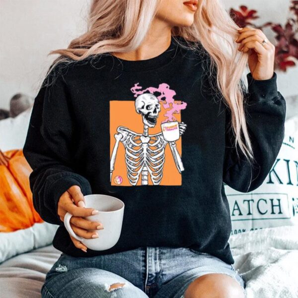 Skeleton Drink Dunkin Donuts Coffee Sweater