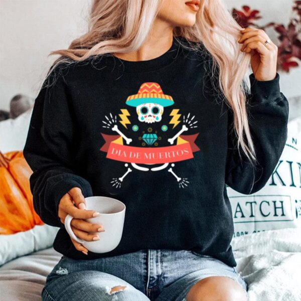 Skeleton Happy Dia De Muertos Day Dead Sweater