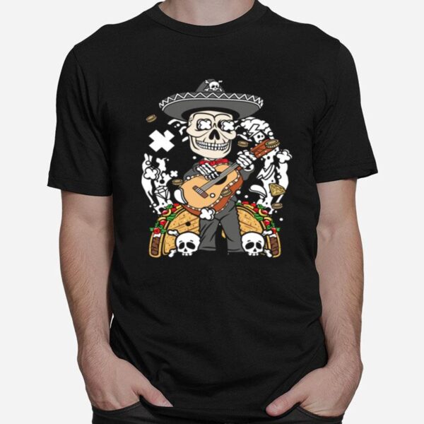 Skeleton Happy Dia De Muertos Day Of Dead T-Shirt