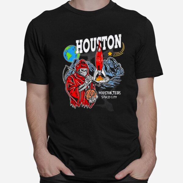 Skeleton Houston Texas Space City 2022 T-Shirt