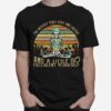 Skeleton Im Mostly Peace Love And Cactus And A Little Go Fucculent Yourself Vintage Retro T-Shirt