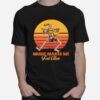 Skeleton Play Guitar Music Makes Me Feel Alive Vintage Retro T-Shirt