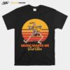 Skeleton Play Guitar Music Makes Me Feel Alive Vintage Retro T-Shirt