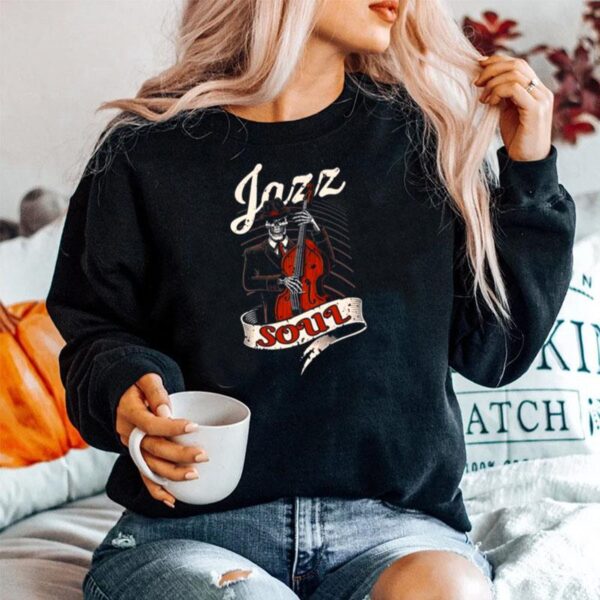 Skeleton Playing Guitar Jazz Soul Sweater