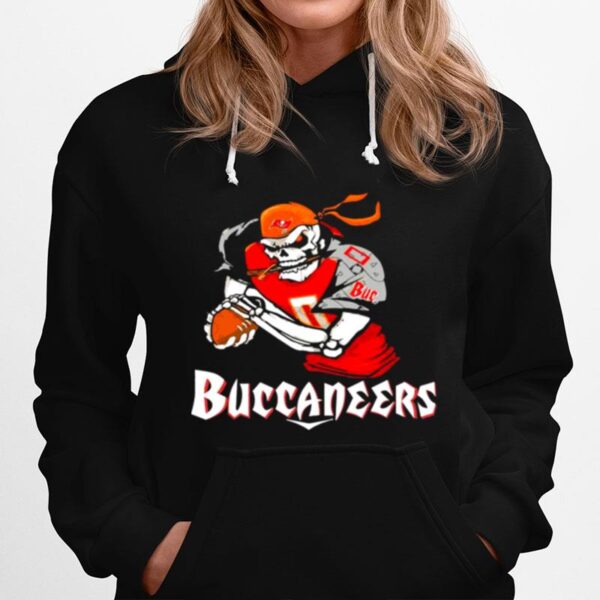 Skeleton Playing Rugby Buccaneers Hoodie