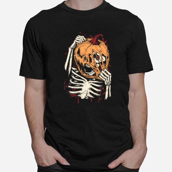 Skeleton Pumpkinhalloween T-Shirt