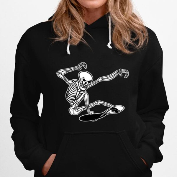 Skeleton Skateboarding Skater Halloween Bones Hoodie