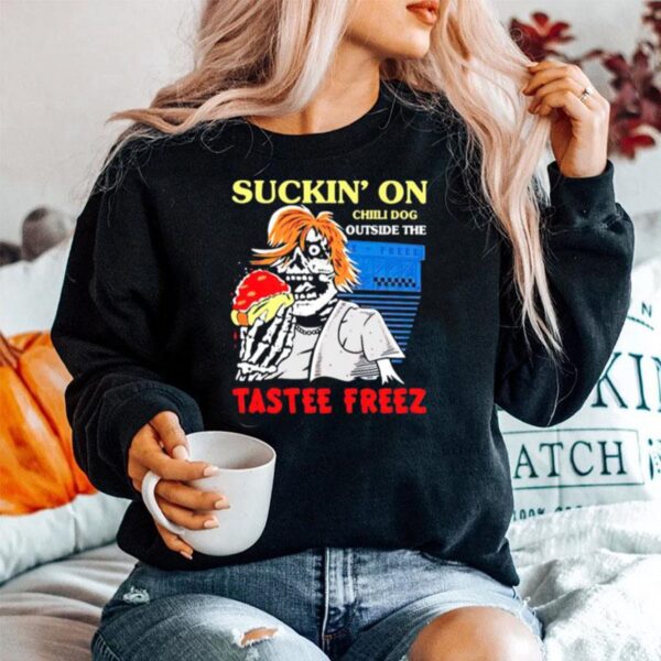 Skeleton Suckin On Chili Dog Outside The Tastee Freez Sweater