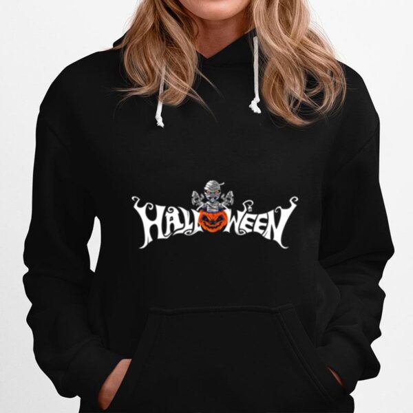 Skeleton With Angry Pumpkin Halloween Hoodie