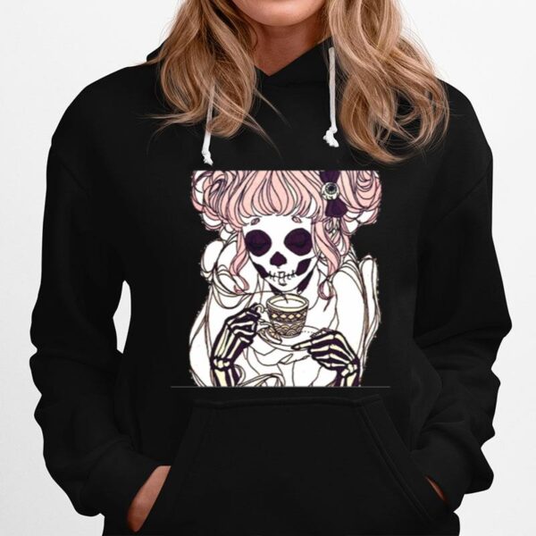 Skeleton Woman Drinking Coffee Lover Hoodie