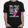 Ski Girl Like A Regular Girl Only Way Cooler Unicorn T-Shirt