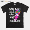 Ski Girl Like A Regular Girl Only Way Cooler Unicorn T-Shirt