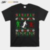 Skiing Coffee Ugly Christmas T-Shirt