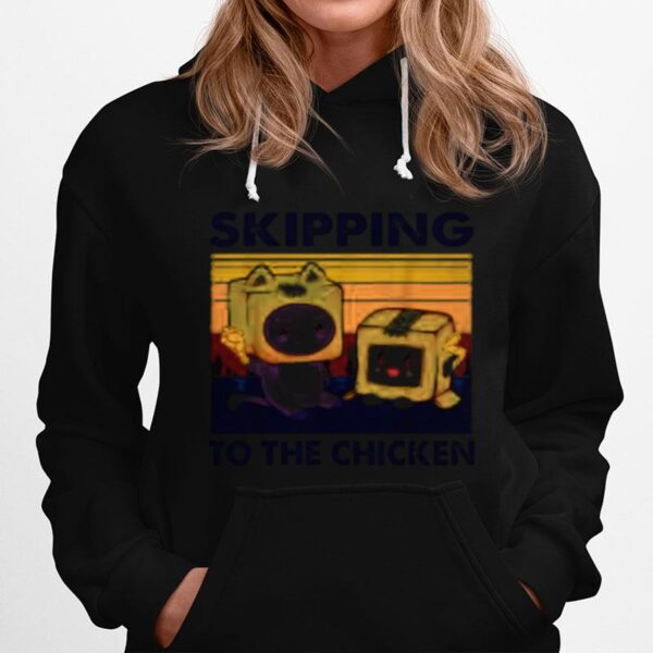 Skipping To The Retro Chicken Funny Lanky Arts Box Videogame Vintage Hoodie