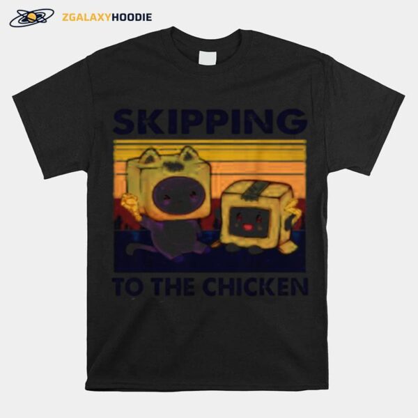 Skipping To The Retro Chicken Funny Lanky Arts Box Videogame Vintage T-Shirt