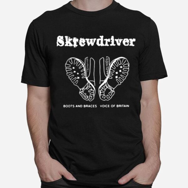 Skrewdriver Boots And Braces Voice Of Britain T-Shirt