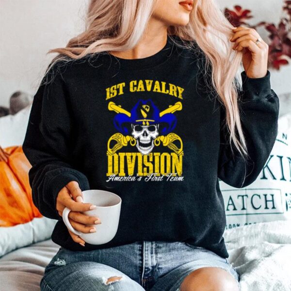 Skull 1St Cavalry Division Americas First Team Sweater