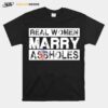 Skull American Flag Real Woman Marry Assholes T-Shirt