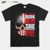 Skull American Flag The Wrong Side Of Heaven The Righteous Righteous Side Of Hell T-Shirt