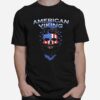 Skull Beard American Viking American Flag T-Shirt