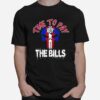 Skull Buffalo New York Varsity Style Retro Football T-Shirt