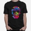 Skull Colorful Day Of The Dead Dia De Los Muertos T-Shirt