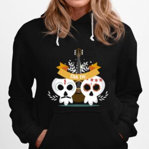 Skull Couple Guitar Day Of The Dead Hoodie