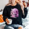 Skull Day Of The Dead Pink Flowers Sweater