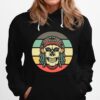 Skull Dreadlocks Headphone Day Of The Dead Retro Vintage Hoodie