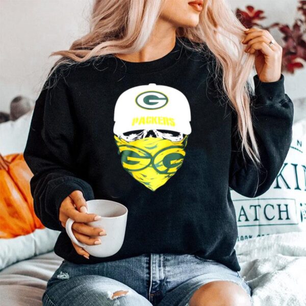 Skull Face Mask Green Bay Packers Sweater