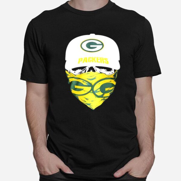 Skull Face Mask Green Bay Packers T-Shirt