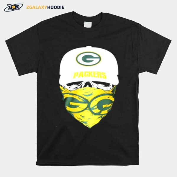 Skull Face Mask Green Bay Packers T-Shirt