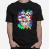 Skull Family Colorful Day Of The Dead T-Shirt