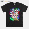 Skull Family Colorful Day Of The Dead T-Shirt