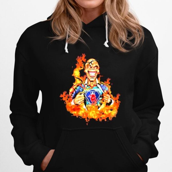 Skull Fire With Scania Logo Hoodie