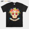 Skull Flower Dia De Los Muertos T-Shirt