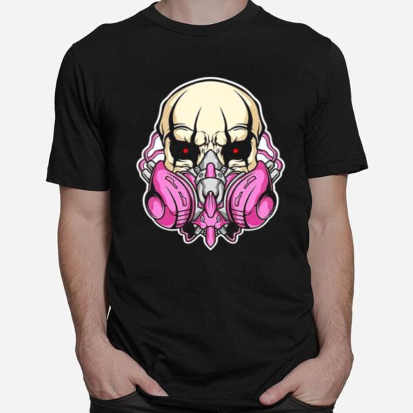 Skull Gas Mask Awesome Graphic T-Shirt