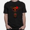 Skull Giraffe Day Of The Dead Muertos T-Shirt