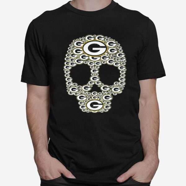 Skull Green Bay Packers Logo T-Shirt