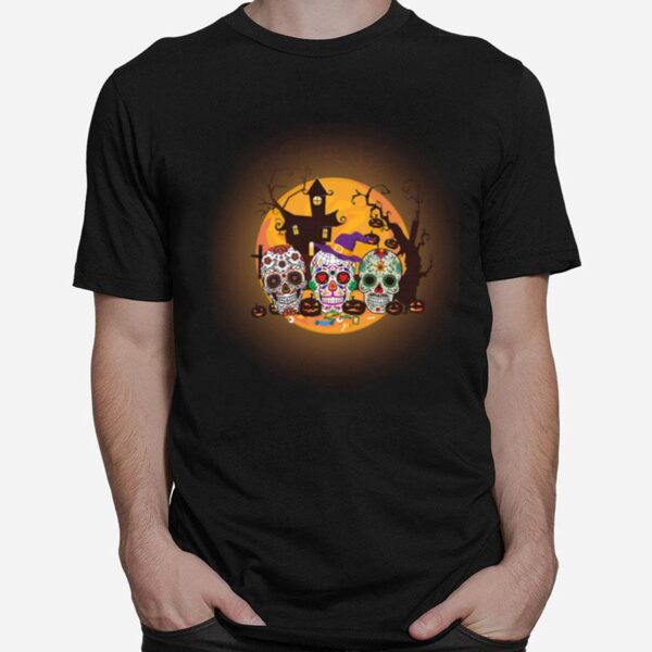 Skull Halloween Day Of The Dead T-Shirt