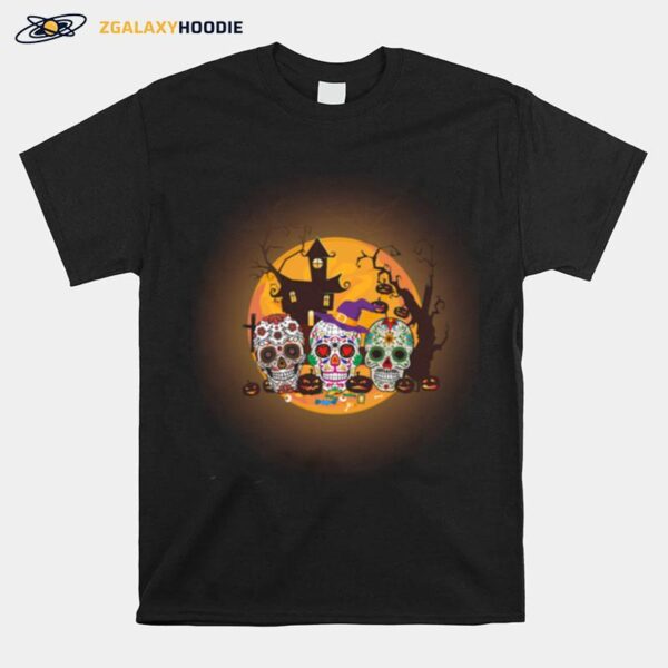 Skull Halloween Day Of The Dead T-Shirt