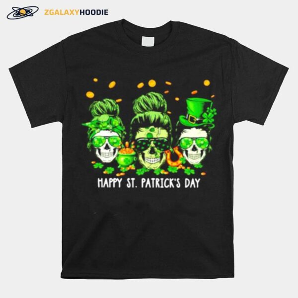 Skull Happy St Patricks Day T-Shirt