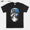 Skull Hat Oakland Raiders And Golden State Warriors T-Shirt