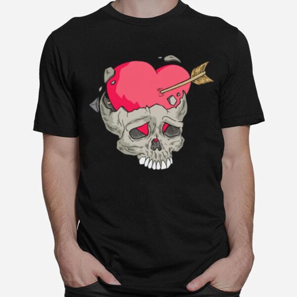 Skull Heart Day Of Dead Dia De Muertos T-Shirt