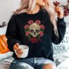 Skull Hibiscus Flower Halloween Party Sweater