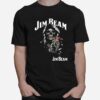 Skull Holding Jim Beam Logo T-Shirt